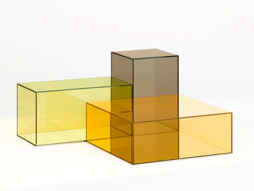 DONALD - Low crystal coffee table by Glas Italia - view 2